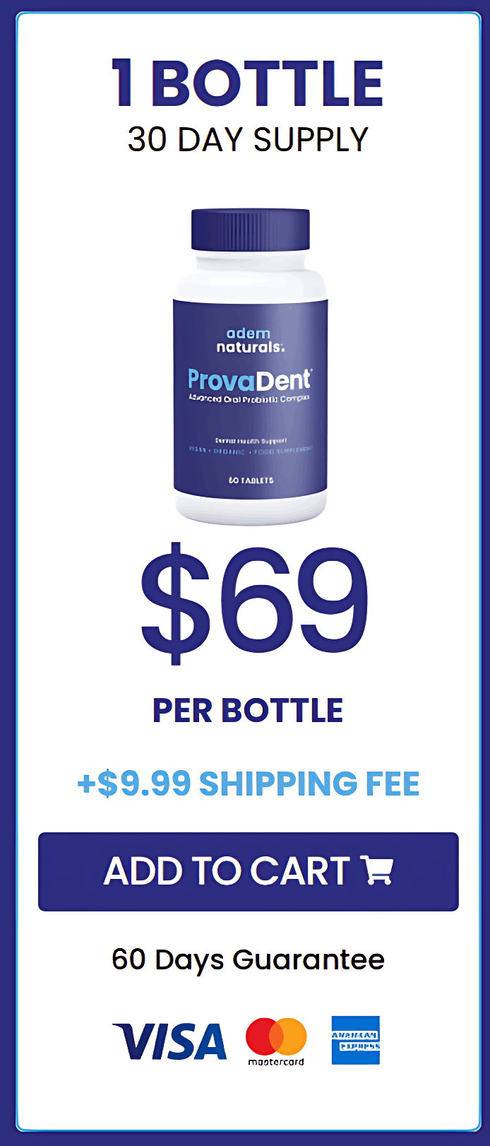 ProvaDent oral care supplement – single bottle for healthy teeth and gums.
